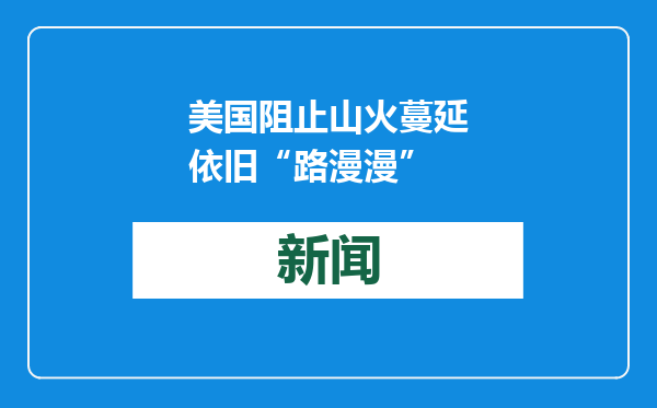 美国阻止山火蔓延依旧“路漫漫”