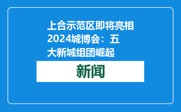 上合示范区即将亮相2024城博会：五大新城组团崛起