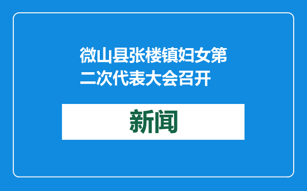 微山县张楼镇妇女第二次代表大会召开
