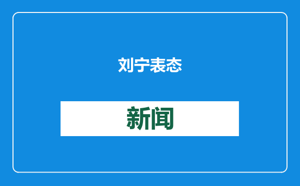 刘宁表态