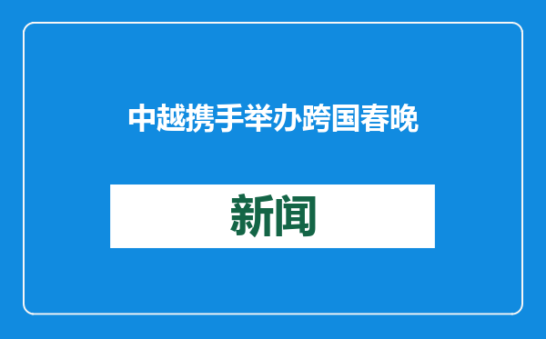 中越携手举办跨国春晚