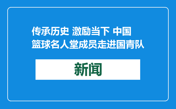 传承历史 激励当下 中国篮球名人堂成员走进国青队