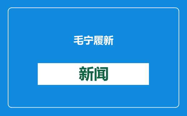 毛宁履新