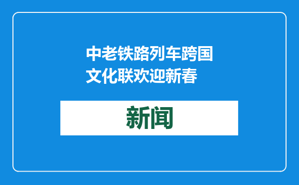 中老铁路列车跨国文化联欢迎新春