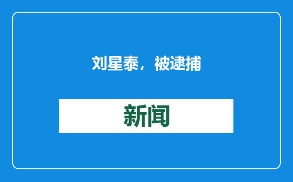 刘星泰，被逮捕