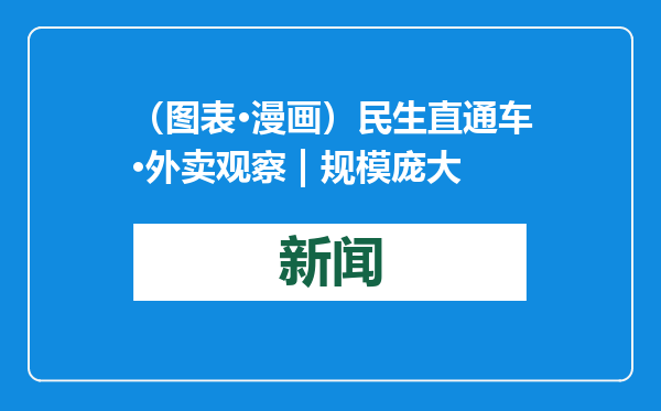 （图表·漫画）民生直通车·外卖观察 | 规模庞大