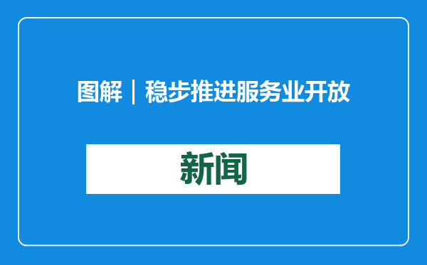 图解｜稳步推进服务业开放