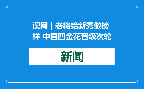 澳网 | 老将给新秀做榜样 中国四金花晋级次轮