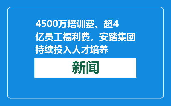 4500万培训费、超4亿员工福利费，安踏集团持续投入人才培养