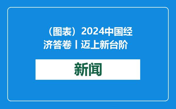 （图表）2024中国经济答卷丨迈上新台阶