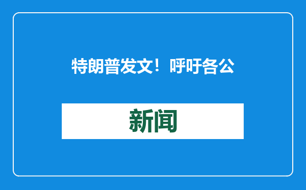 特朗普发文！呼吁各公司不要让TikTok处于停止运转状态