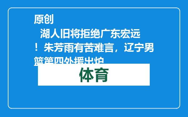 原创            湖人旧将拒绝广东宏远！朱芳雨有苦难言，辽宁男篮第四外援出炉