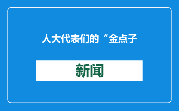 人大代表们的“金点子”被吸纳 《计划报告》做出这些修改