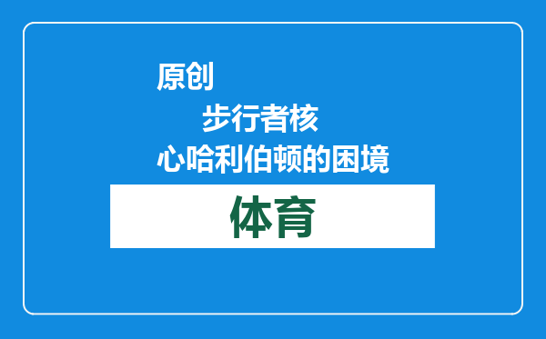 原创            步行者核心哈利伯顿的困境