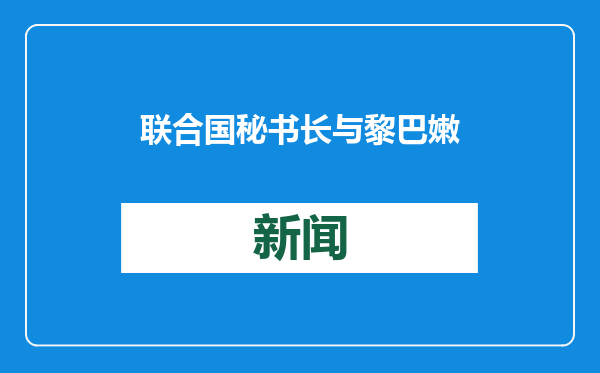 联合国秘书长与黎巴嫩议长会面，讨论以军撤出黎南部等问题