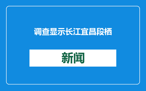 调查显示长江宜昌段栖息中华秋沙鸭超200只