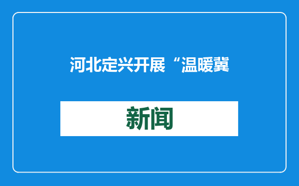 河北定兴开展“温暖冀益·志愿定兴”志愿服务活动