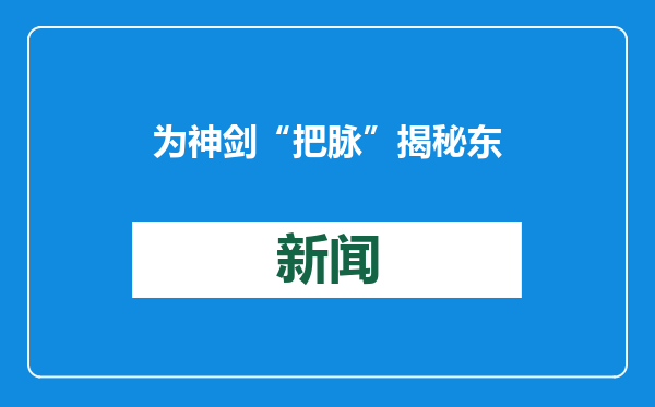 为神剑“把脉” 揭秘东风快递最危险的专业