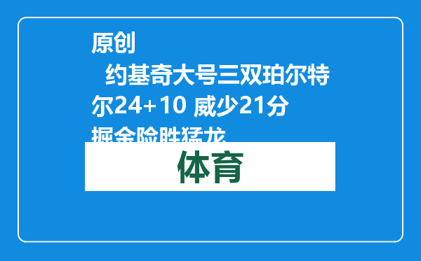 原创            约基奇大号三双珀尔特尔24+10 威少21分掘金险胜猛龙