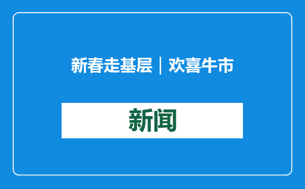 新春走基层｜欢喜牛市交易忙