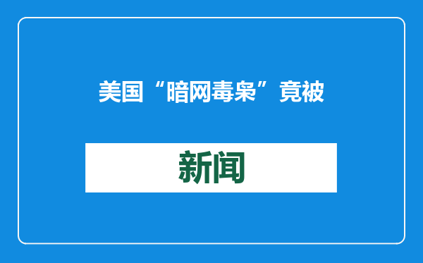 美国“暗网毒枭”竟被特赦！特朗普此举背后有何逻辑？