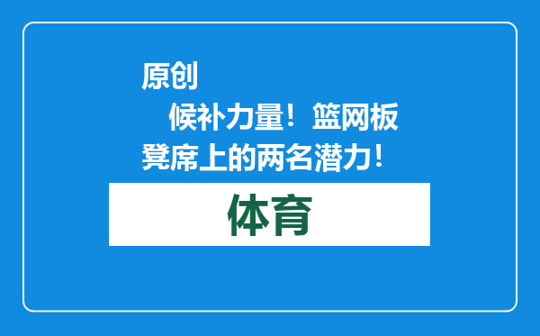 原创            候补力量！篮网板凳席上的两名潜力！