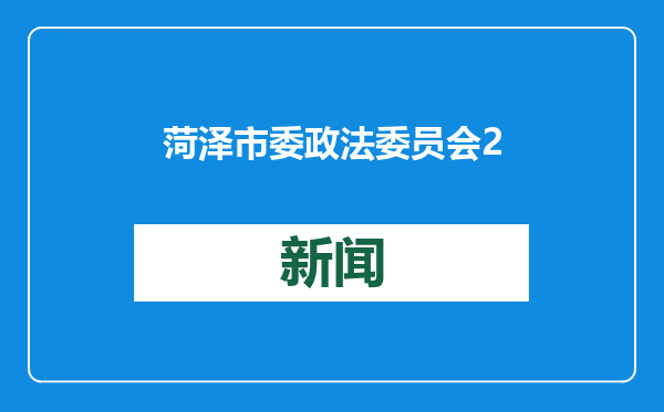 菏泽市委政法委员会2025年第一次全体会议召开