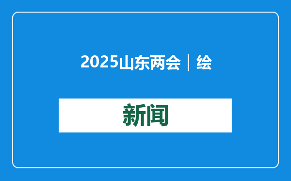 2025山东两会｜绘见委员好声音