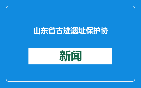 山东省古迹遗址保护协会召开第一届第四次理事会