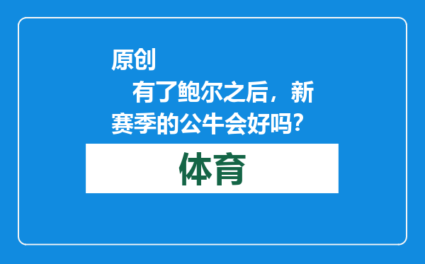 原创            有了鲍尔之后，新赛季的公牛会好吗？