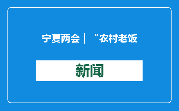 宁夏两会｜“农村老饭桌”等为老服务项目运营有压力，代表建议增加补助