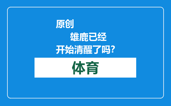 原创            雄鹿已经开始清醒了吗？