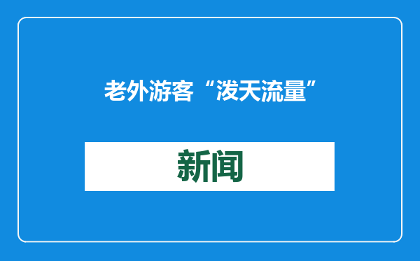 老外游客“泼天流量”涌入，上海代表委员们热议入境旅游第一站