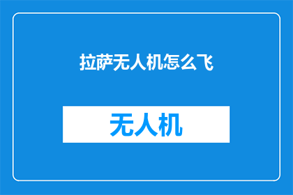 拉萨无人机怎么飞(拉萨无人机飞行技巧：如何安全高效地操控无人机？)